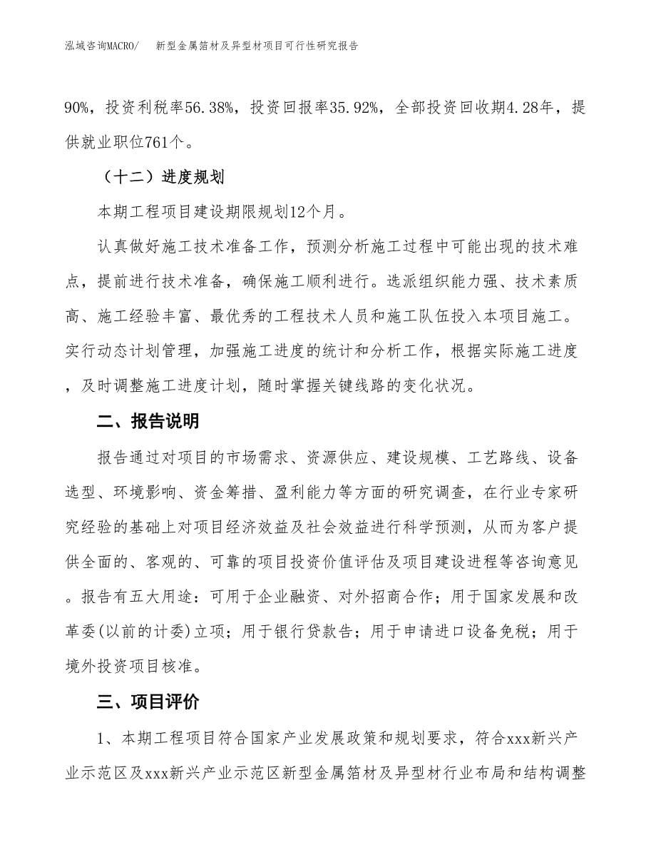 新型金属箔材及异型材项目可行性研究报告(样例模板).docx_第5页