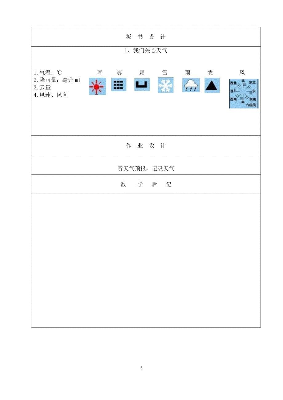 2016年-2017年第一学期四年级科学学科教案教案_第5页