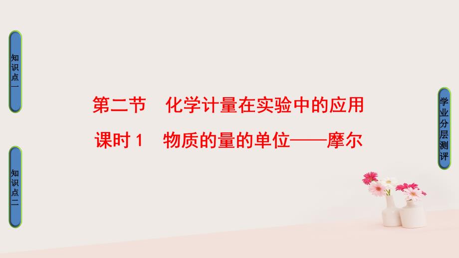 2018版高中化学 第一章 从实验学化学 第2节 化学计量在实验中的应用 课时1 物质的量的单位——摩尔新人教版必修1_第1页