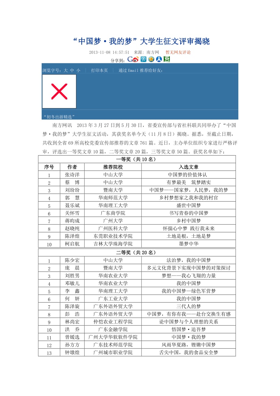 “中国梦·我的梦”大学生征文评审揭晓_第1页