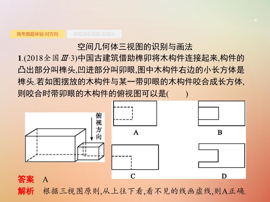 （全国通用版）2019版高考数学总复习 专题五 立体几何 5.1 三视图与几何体的体积、表面积理_第4页