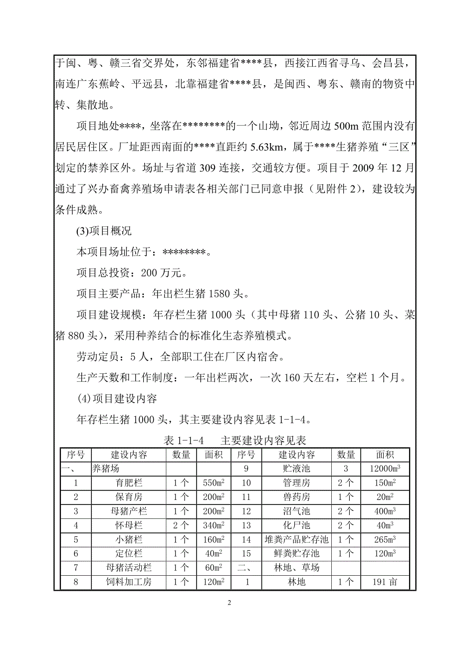 xxxxx养猪场补办环评报告表_第2页