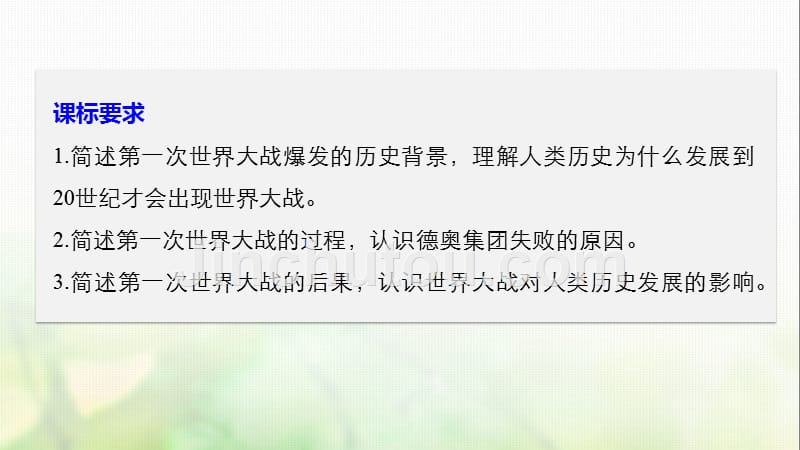 2018年高中历史 专题一 第一次世界大战 第1课 滑向世界性大战的深渊新人教版选修3_第2页