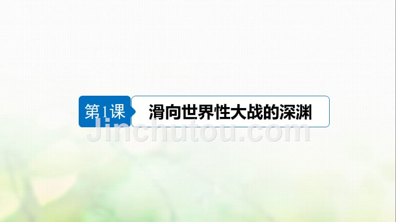 2018年高中历史 专题一 第一次世界大战 第1课 滑向世界性大战的深渊新人教版选修3_第3页