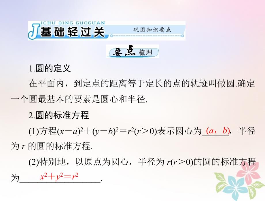 2019版高考数学一轮复习 第七章 解析几何 第3讲 圆的方程配套理_第3页