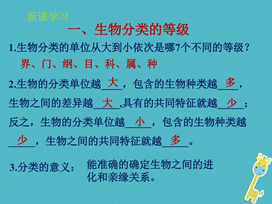 山东省惠民县七年级生物上册 2.4.2《生物的分类单位》（新版）济南版_第4页