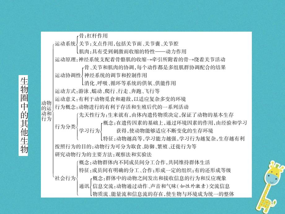 2018年八年级生物上册 第5单元 第1、2、3章小结作业（新版）新人教版_第3页