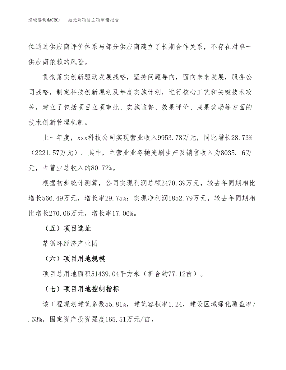 抛光刷项目立项申请报告（77亩）_第2页