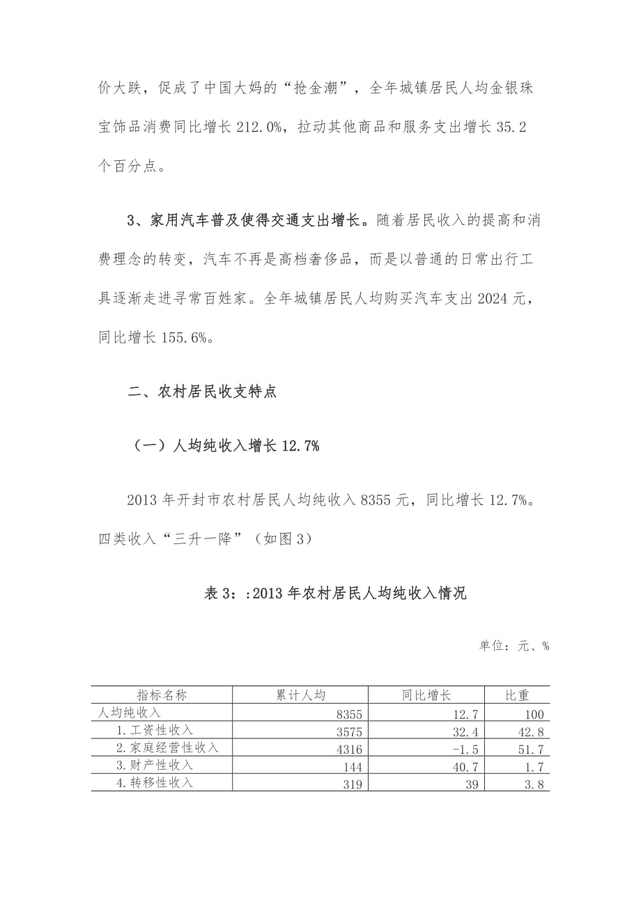 2013年河南省开封市城乡居民收支情况_第4页