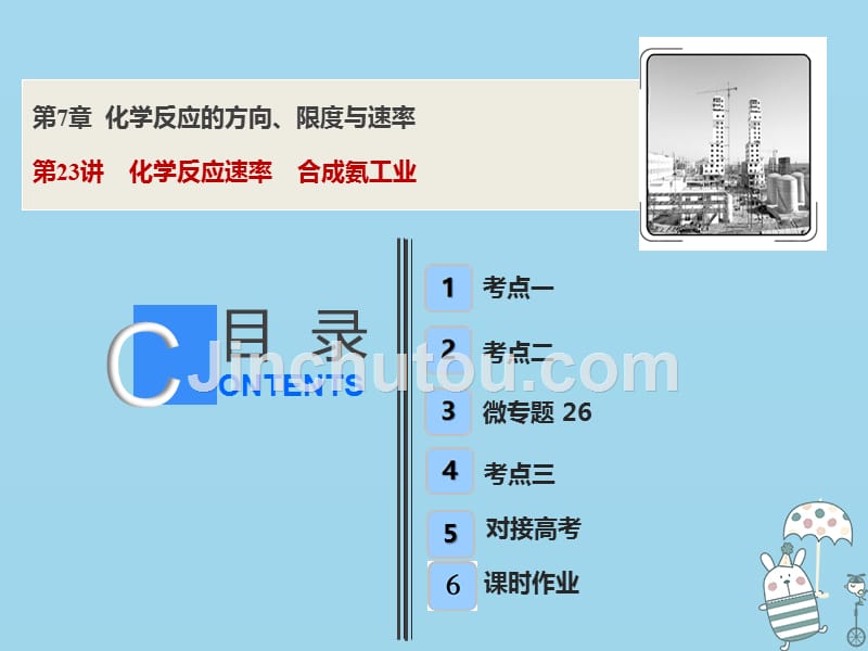 2019版高考化学一轮复习 第7章 化学反应的方向、限度与速率 第23讲 化学反应速率 合成氨工业鲁科版_第1页