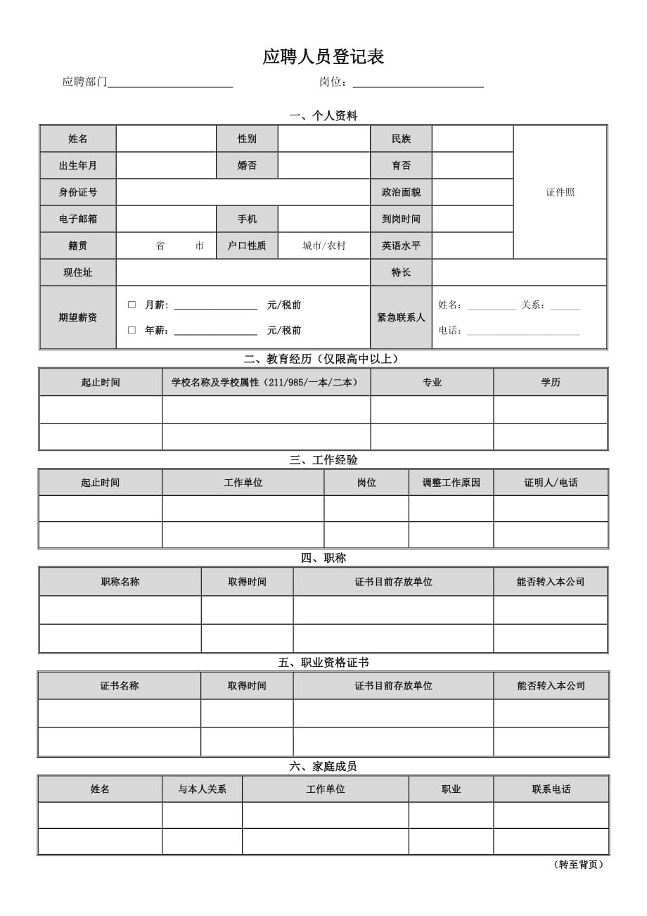 hr-1 应聘人员登记表_第1页