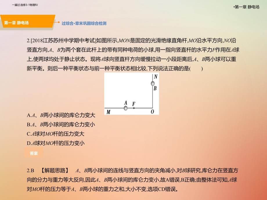 2019高考物理一轮复习 第一章 静电场b巩固拓展新人教版选修3-1_第3页