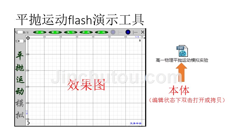 平抛运动flash演示工具_第1页