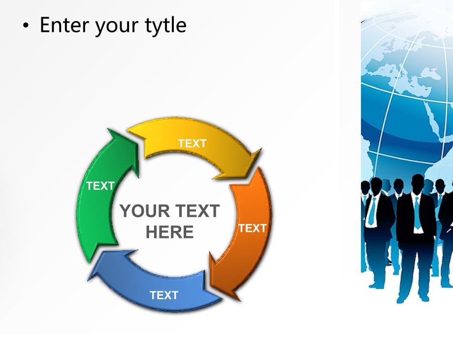 人物团队地球背景经典商务ppt_第4页