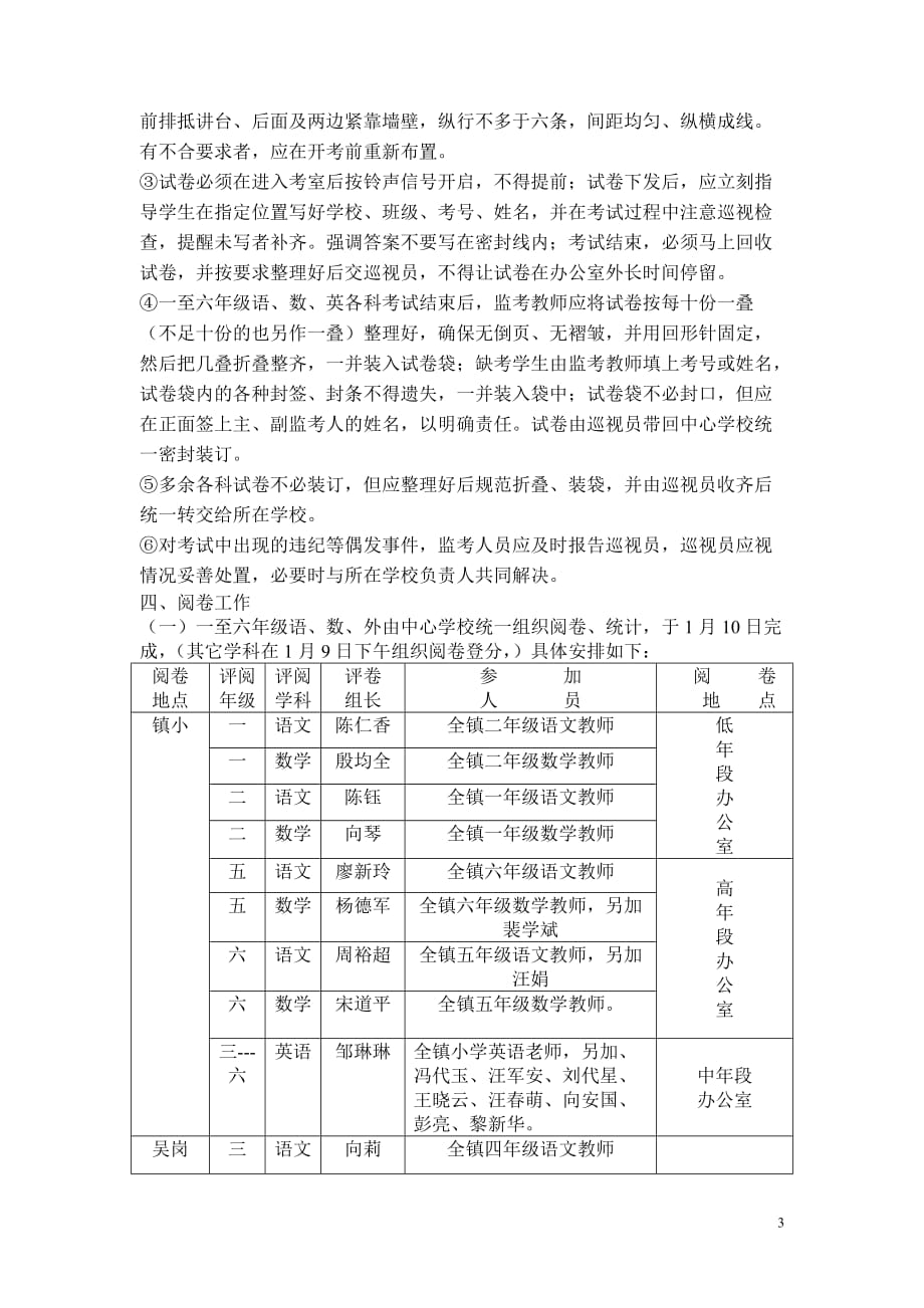 2013秋红花小学期末考试安排_第3页