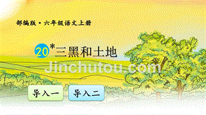 部编版（统编）小学语文六年级上册第六单元《20 三黑和土地》教学课件PPT2