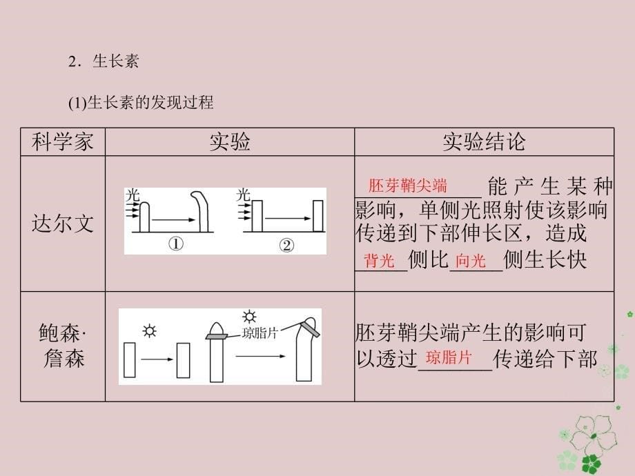 2019版高考生物一轮总复习 第3章 植物的激素调节 第1、2、3节 植物生长的发现、生长素的生理作用及其他植物激素必修3_第5页