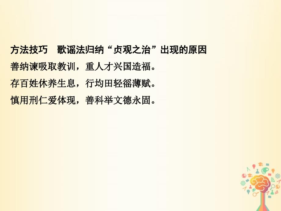 （浙江专用）2017-2018学年高中历史 第一单元 古代中国的政治家 第2课时 大唐盛世的奠基人唐太宗新人教版选修4_第4页