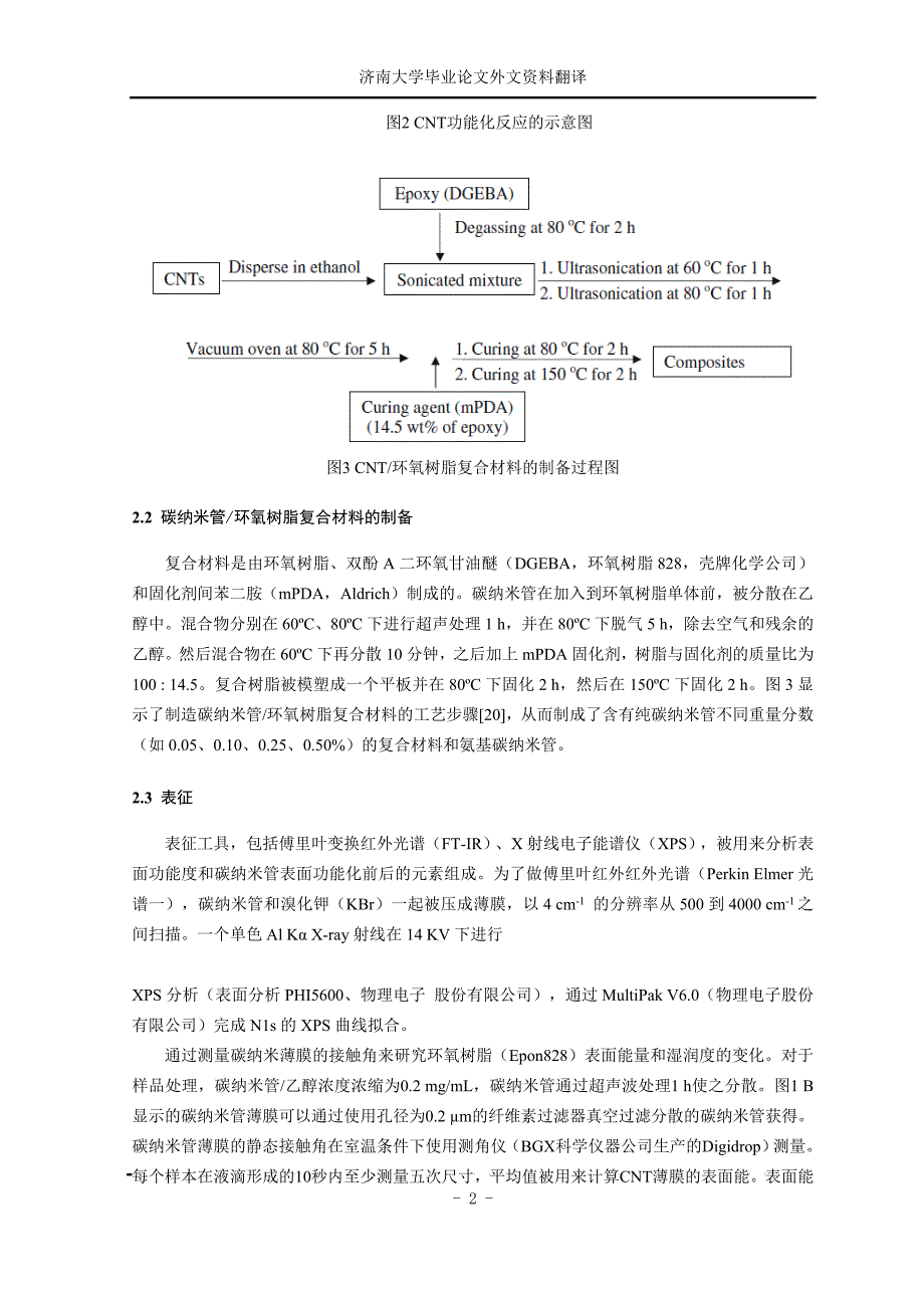 功能化碳纳米管在环氧树脂复合材料中的分散性、界面作用和复相凝聚_第3页