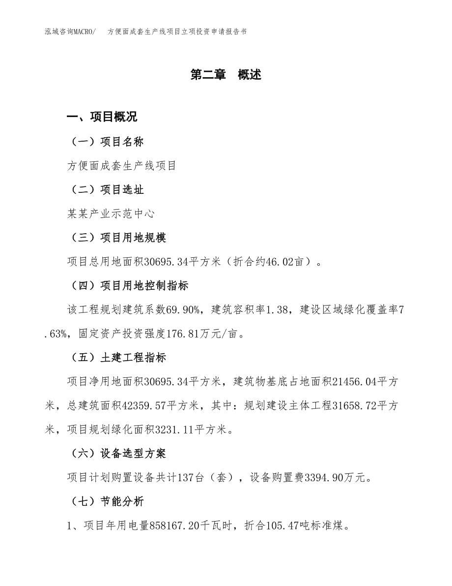 方便面成套生产线项目立项投资申请报告书.docx_第5页