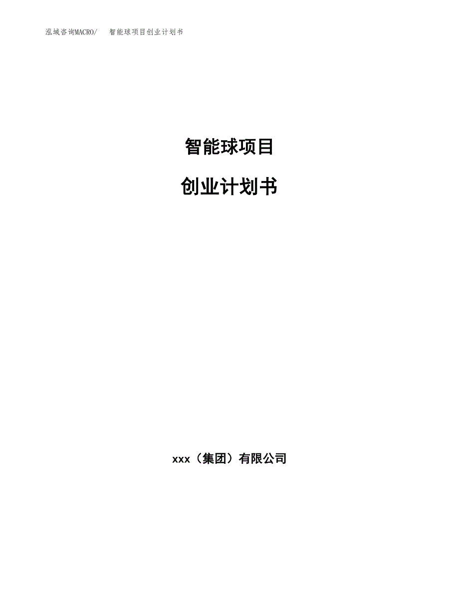 智能球项目创业计划书.docx_第1页