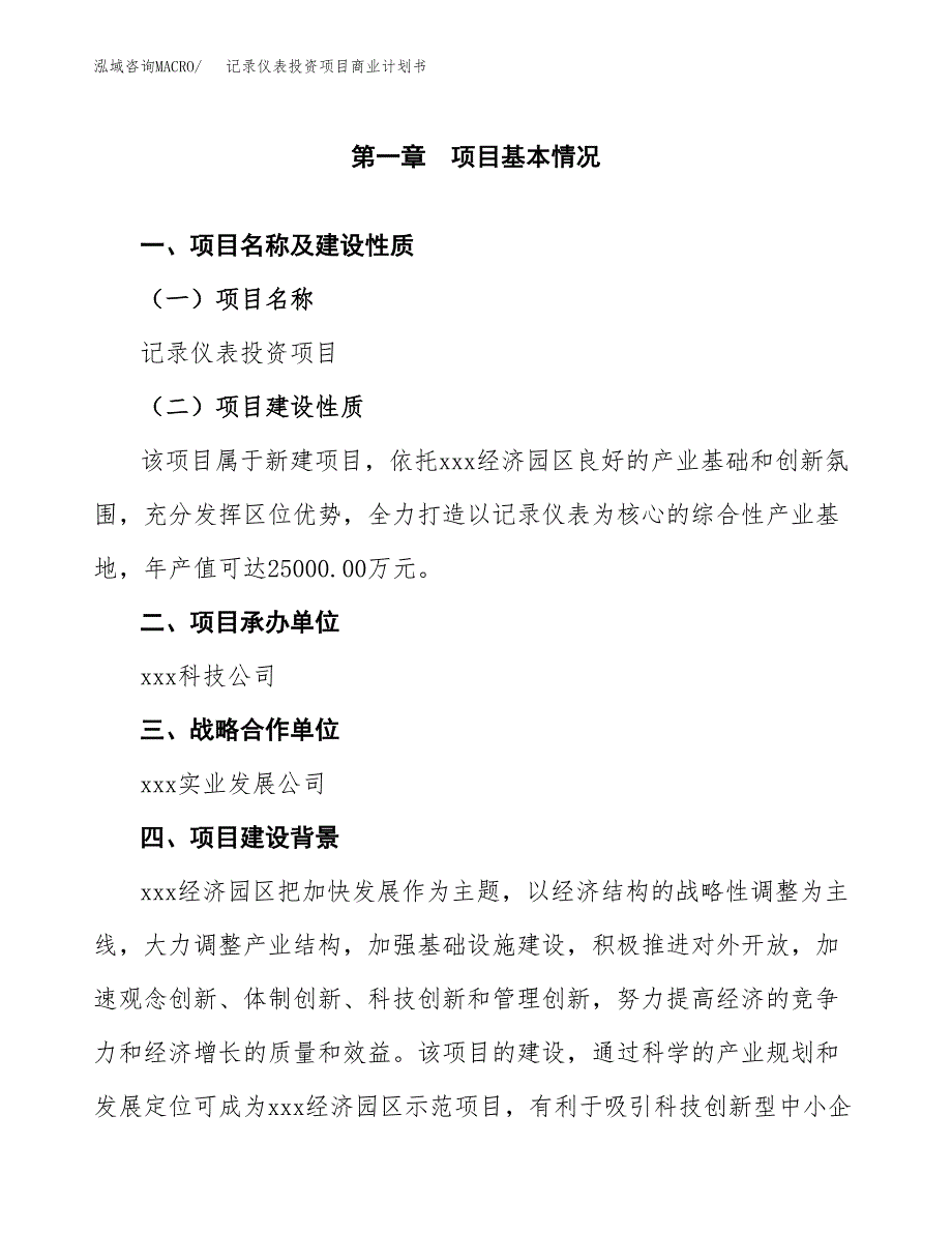 记录仪表投资项目商业计划书.docx_第4页