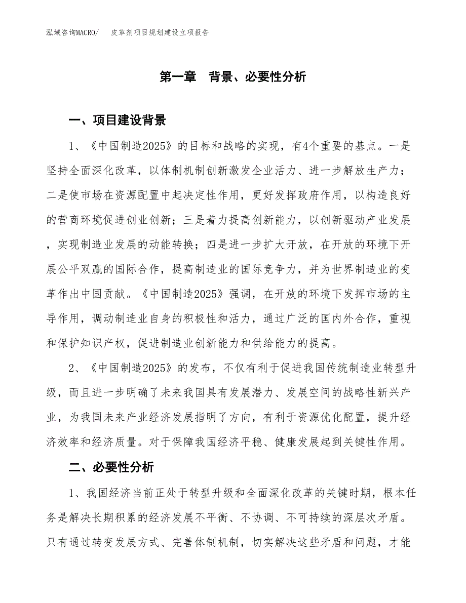 皮革剂项目规划建设立项报告_第2页