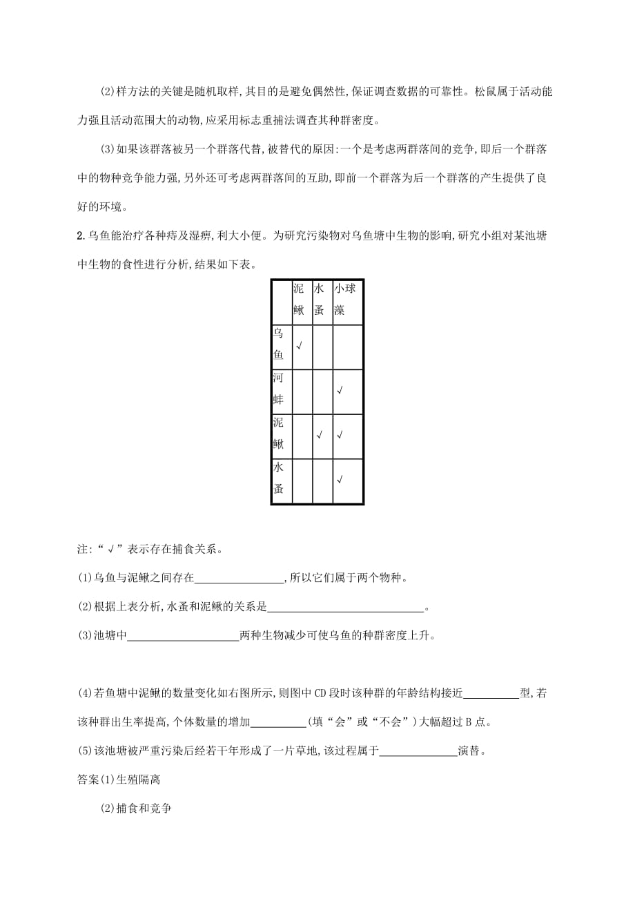 2020版高考生物一轮复习高考微题组六种群群落和生态系统含解析苏教版_第2页