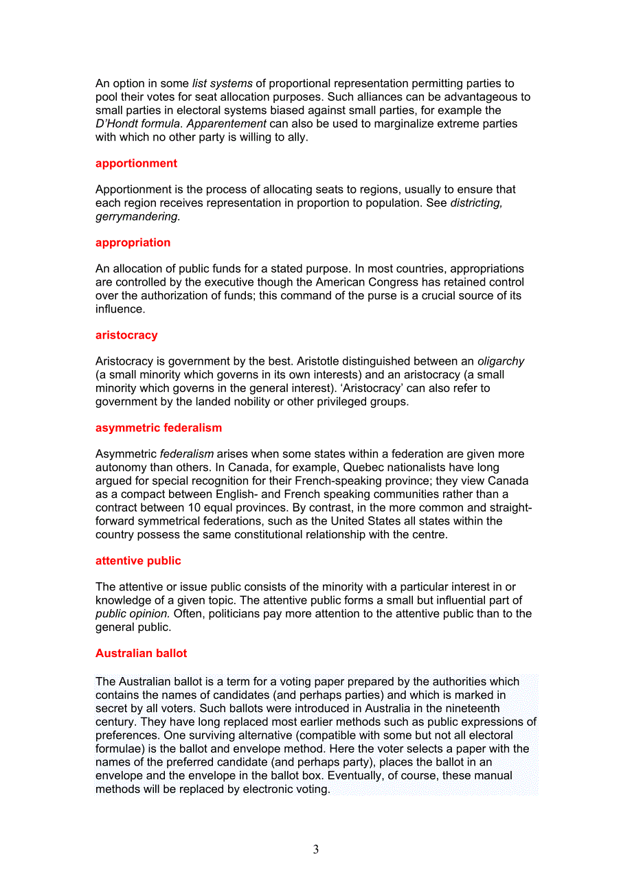 比较政治与政治科学词典（英文）_第3页