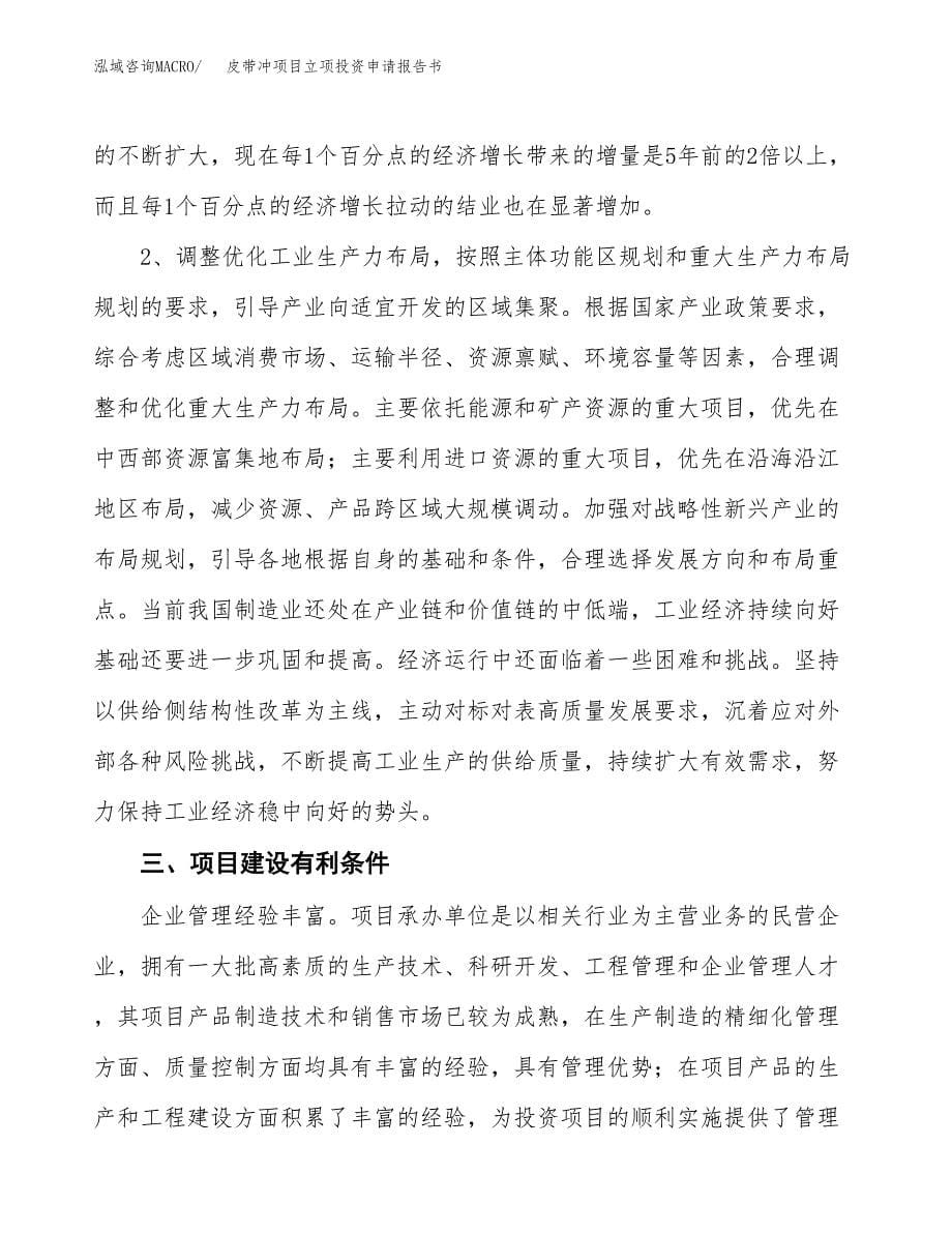 皮带冲项目立项投资申请报告书.docx_第5页