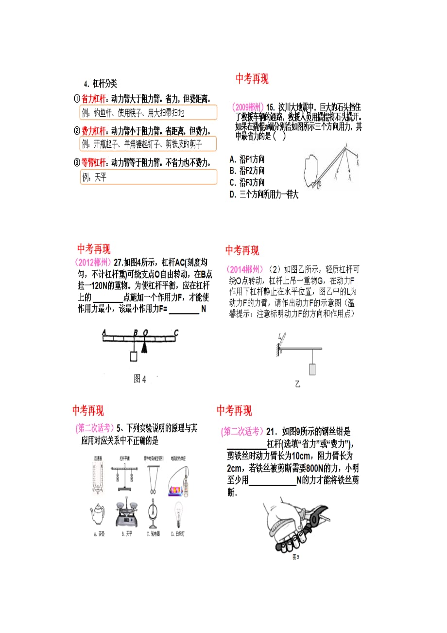 物理人教版初二下册单元复习_第2页