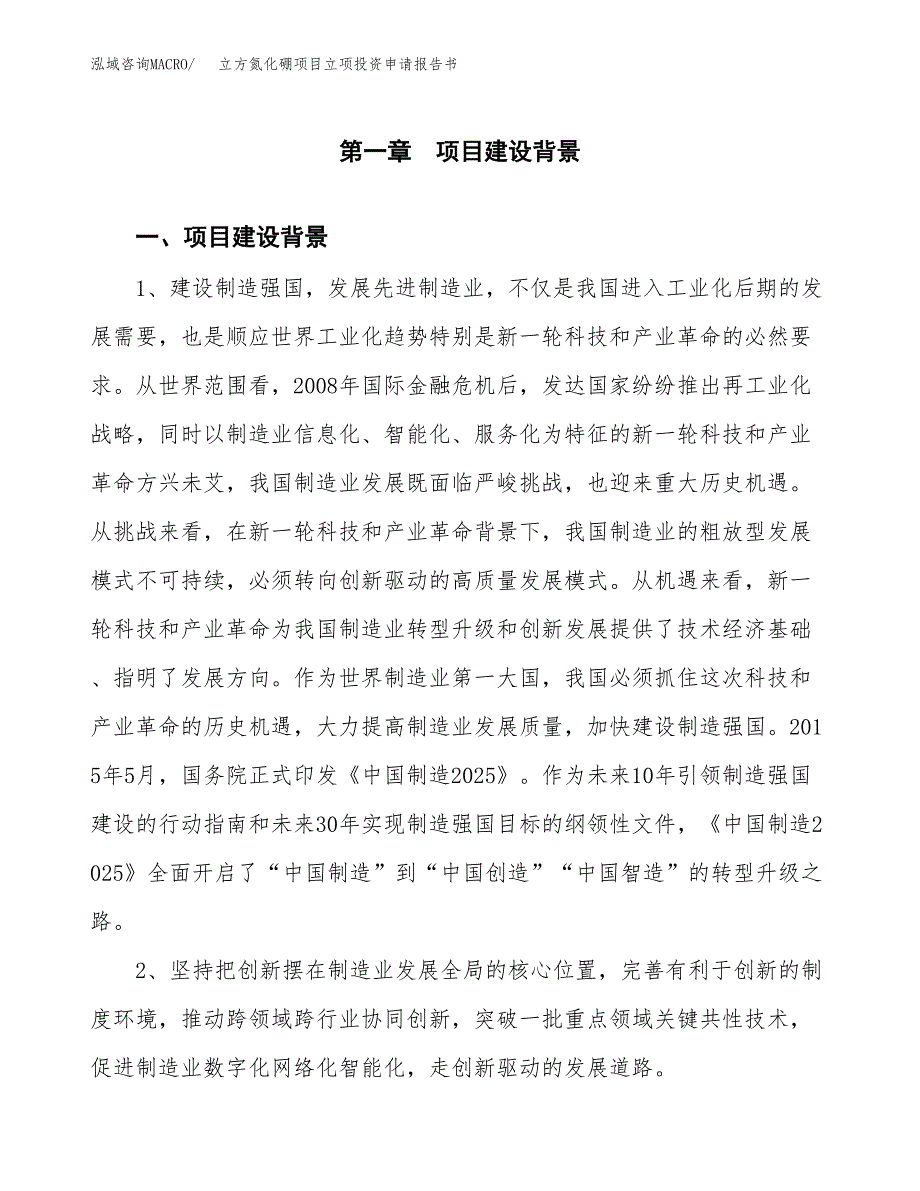 立方氮化硼项目立项投资申请报告书.docx_第2页