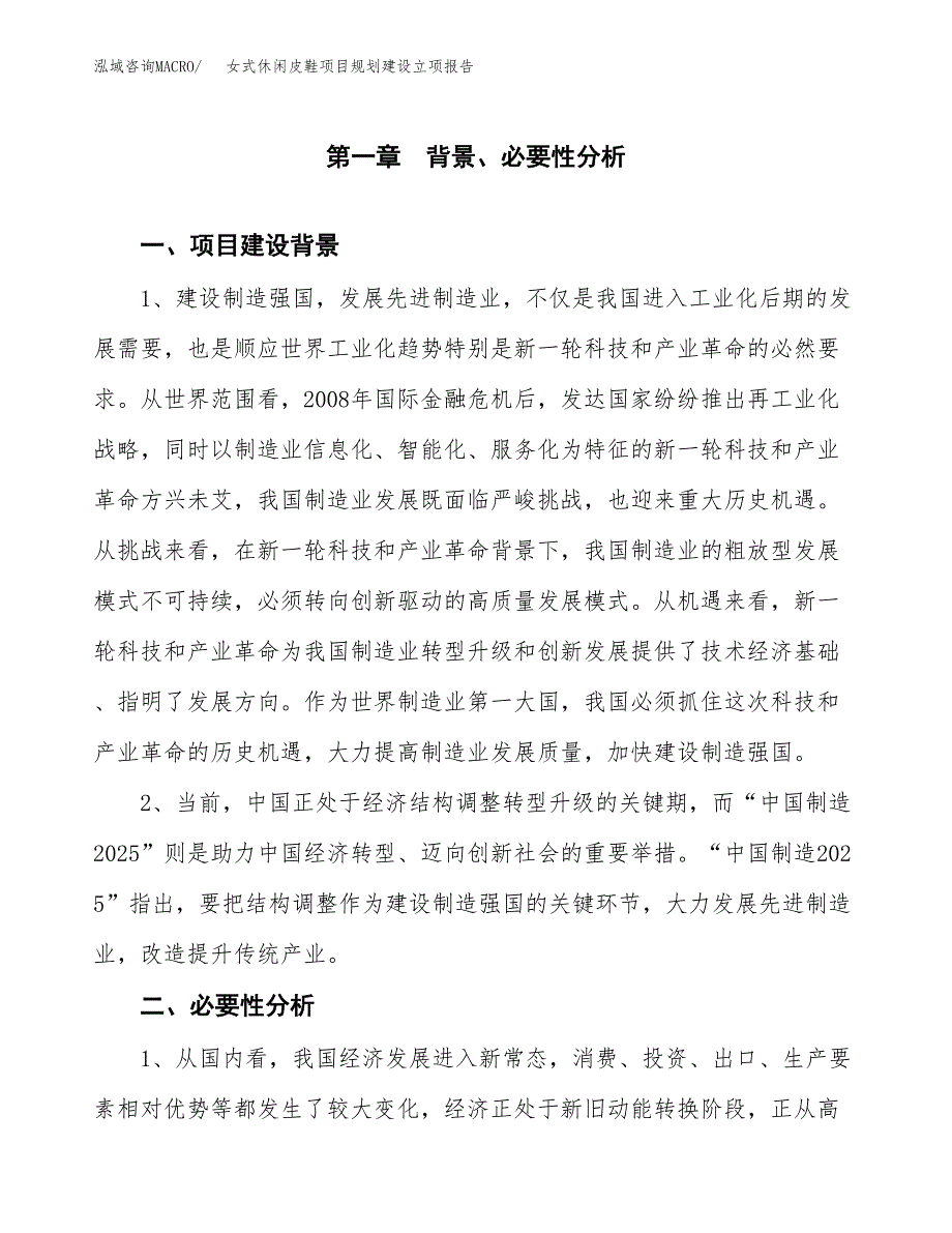 女式休闲皮鞋项目规划建设立项报告_第2页