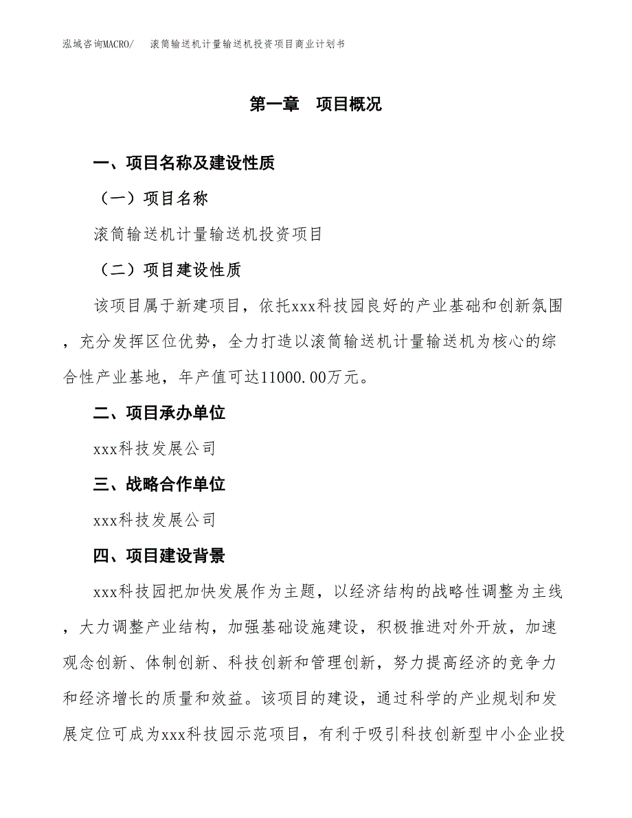 滚筒输送机计量输送机投资项目商业计划书.docx_第4页