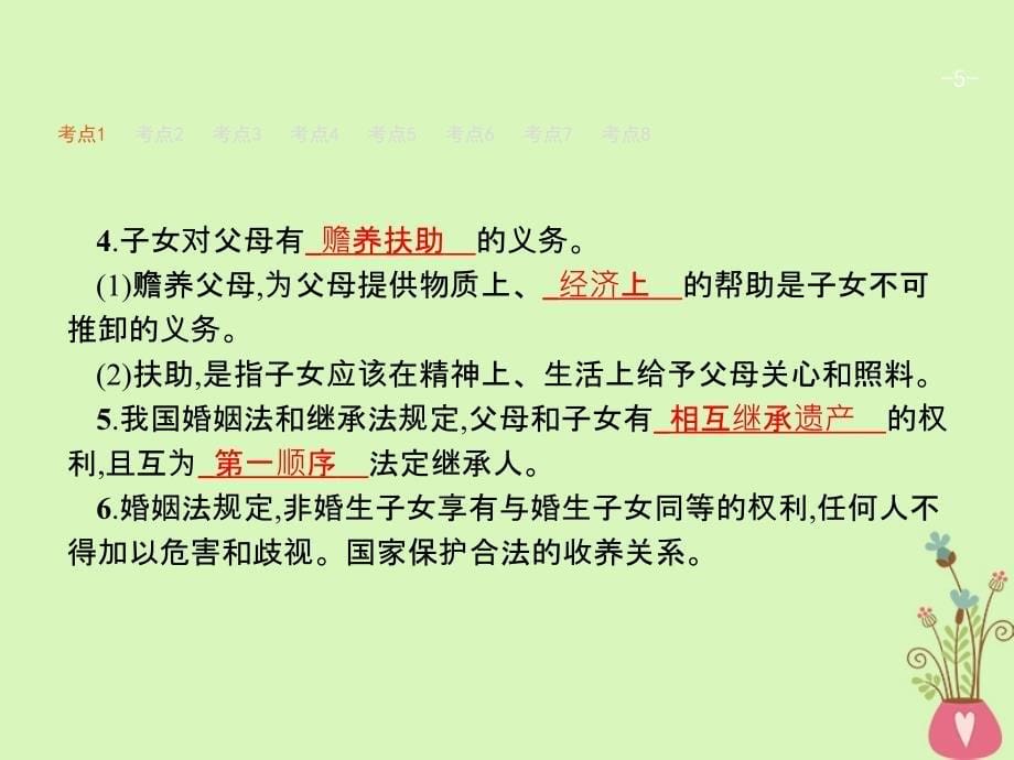 浙江2019年高考政治第一轮复习 45 家庭与婚姻 新人教版选修5_第5页