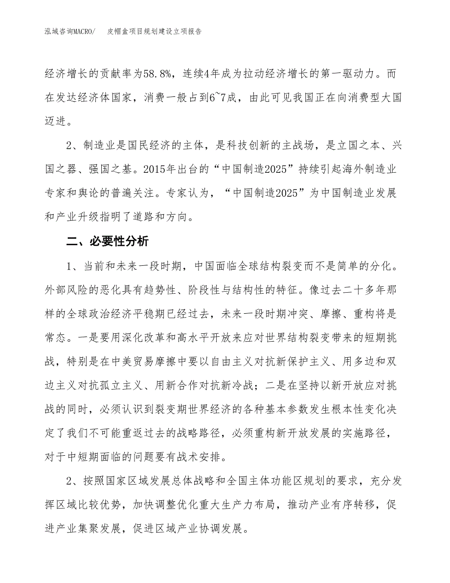 皮帽盒项目规划建设立项报告_第3页