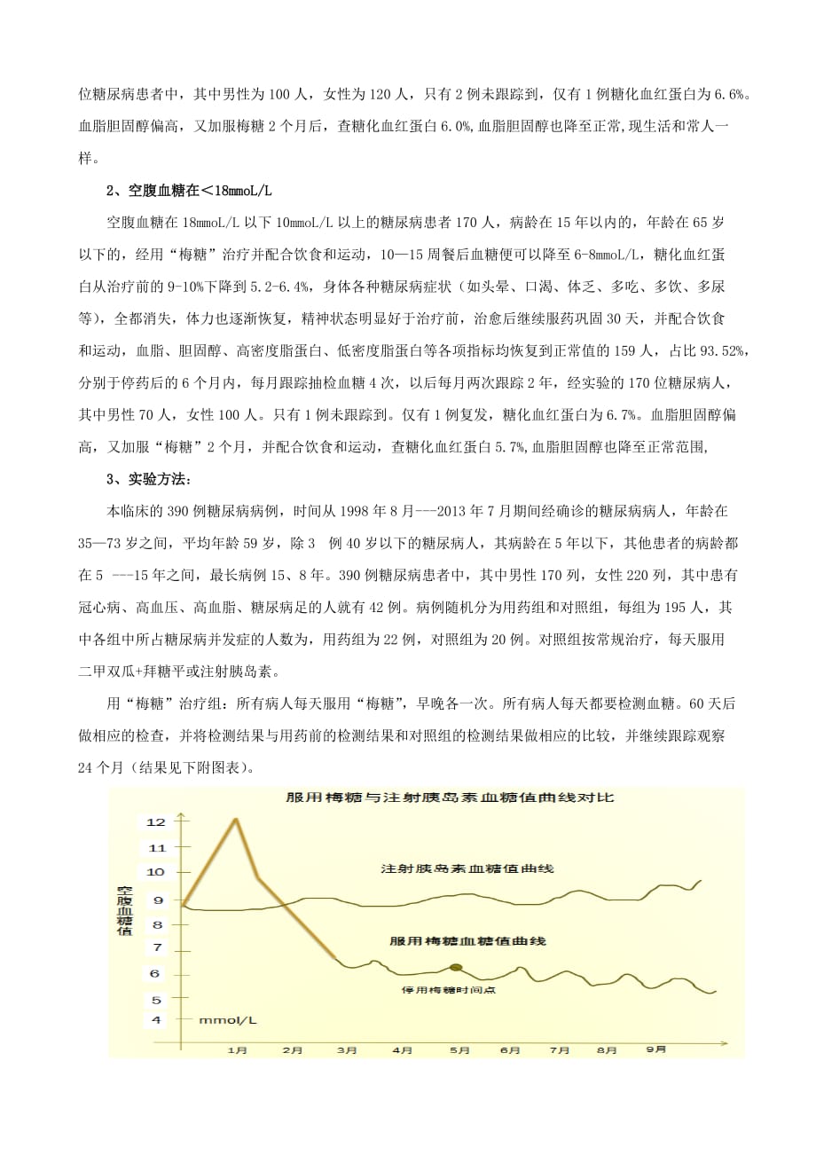 梅连武：II型糖尿病治愈复方中药制剂《梅糖》机理研究及临床效果概述_第3页