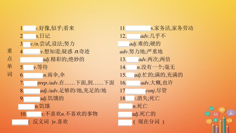 2018年中考英语复习 第一部分 教材知识点梳理八上 Unit 1-3人教版_第2页