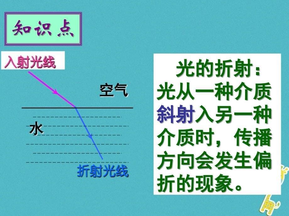 初二物理上册 4.1《光的折射》2 苏科版_第5页