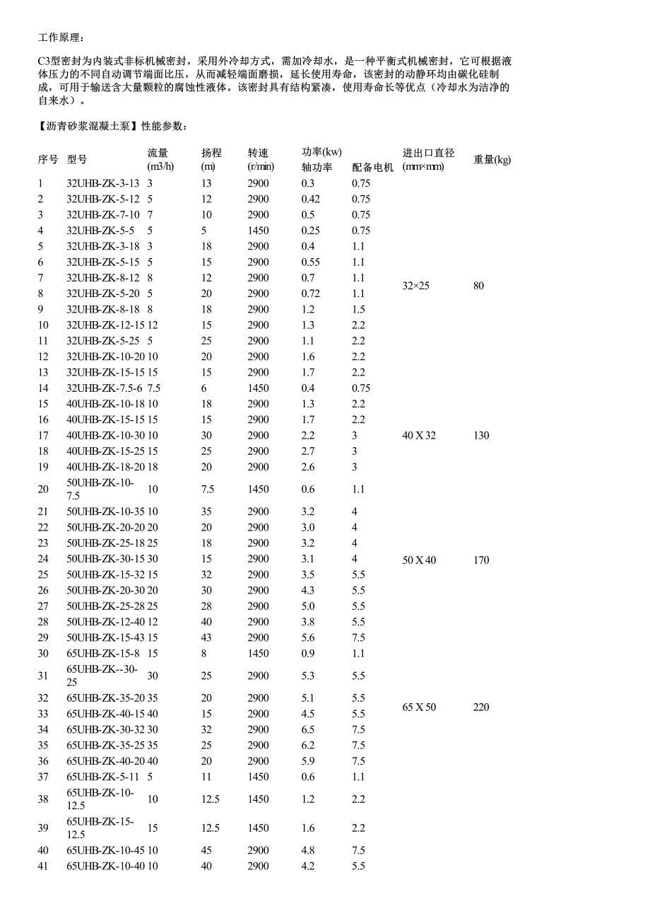 沥青砂浆混凝土泵产品特点安装方式及价格_第5页