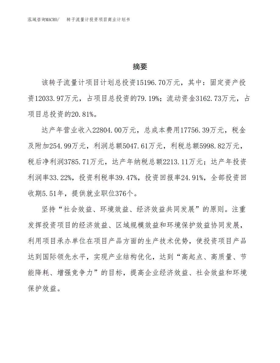 转子流量计投资项目商业计划书.docx_第3页