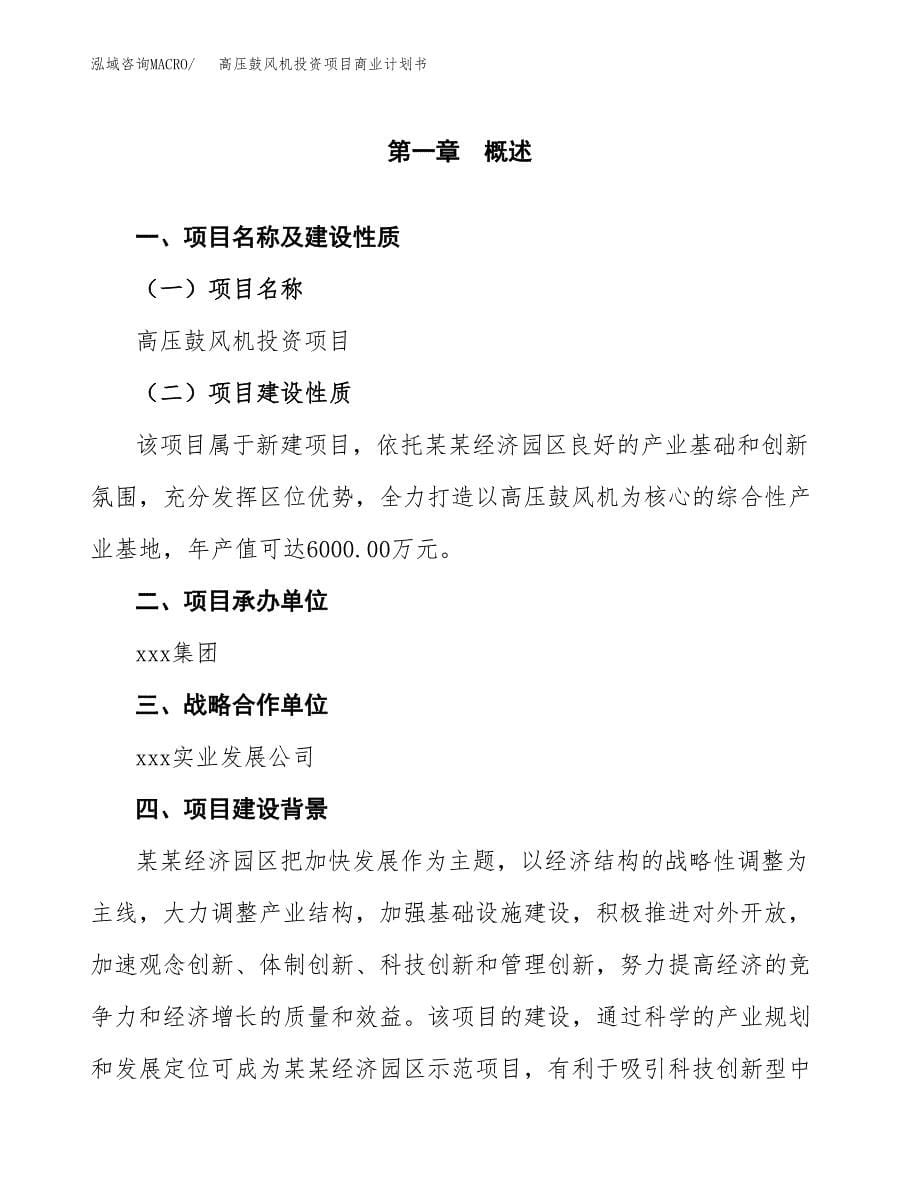 高压鼓风机投资项目商业计划书.docx_第5页