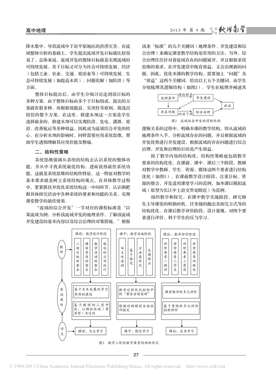 例谈基于系统思维的高中地理教学策_省略_教版必修三_流域的综合开发_为例_邵俊峰_第2页