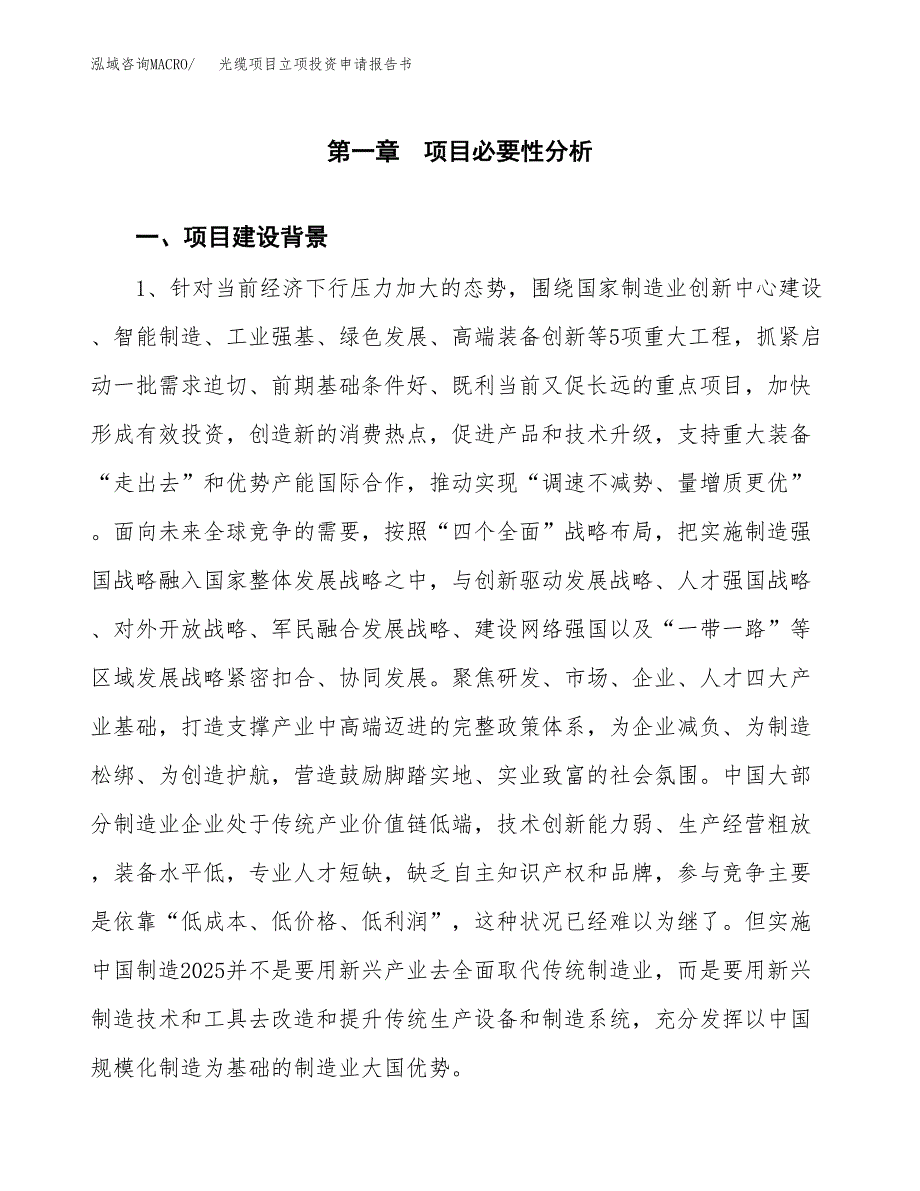 光缆项目立项投资申请报告书.docx_第2页