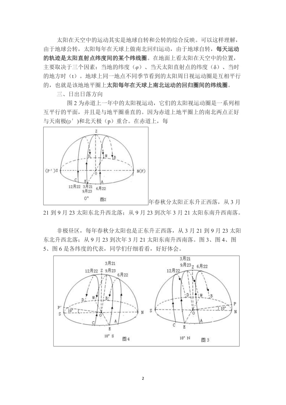 关于太阳视运动的解析及图解_第2页