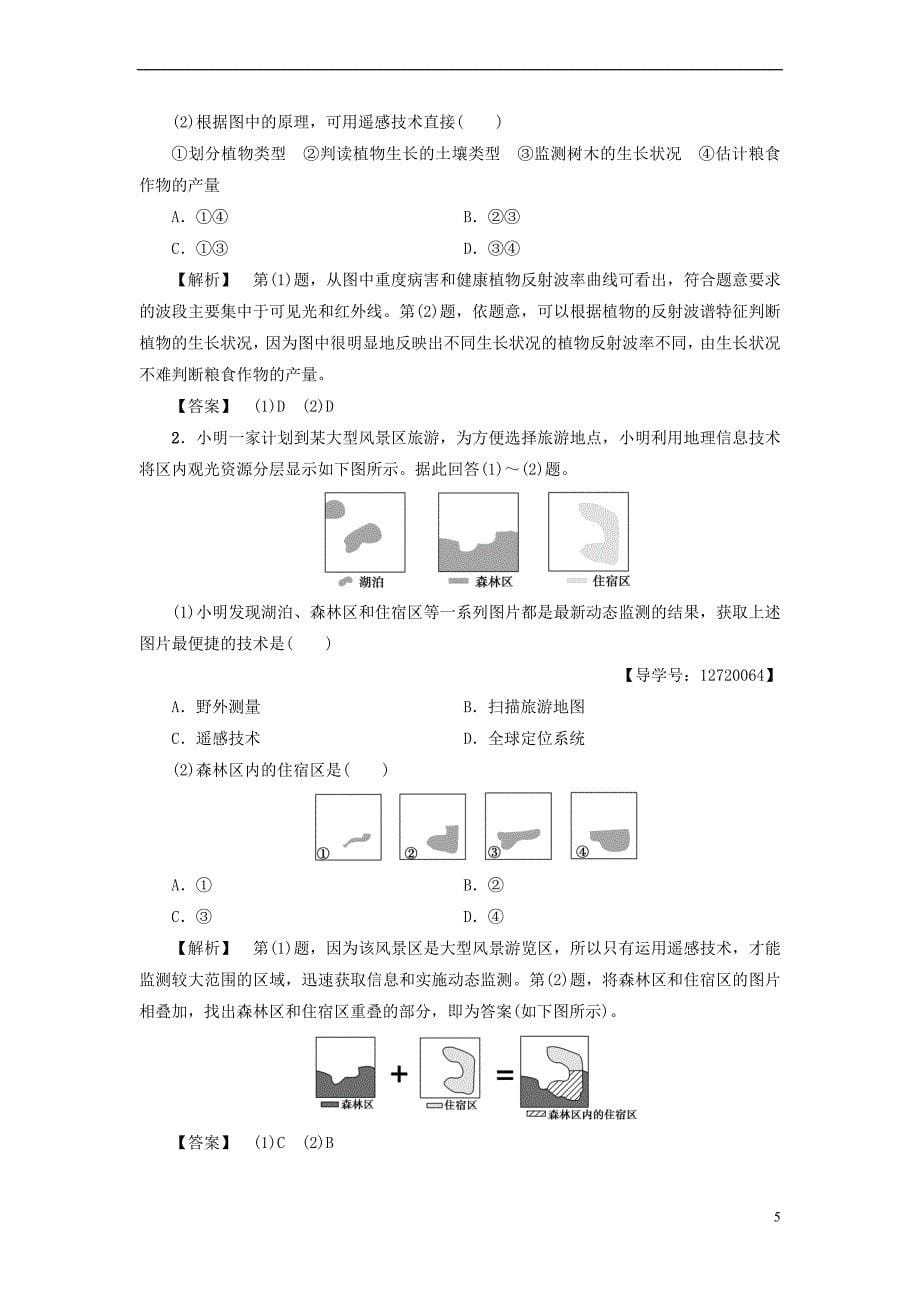 2018版高中地理 第三章 地理信息技术应用 第2节 遥感技术及其应用学案 湘教版必修3_第5页