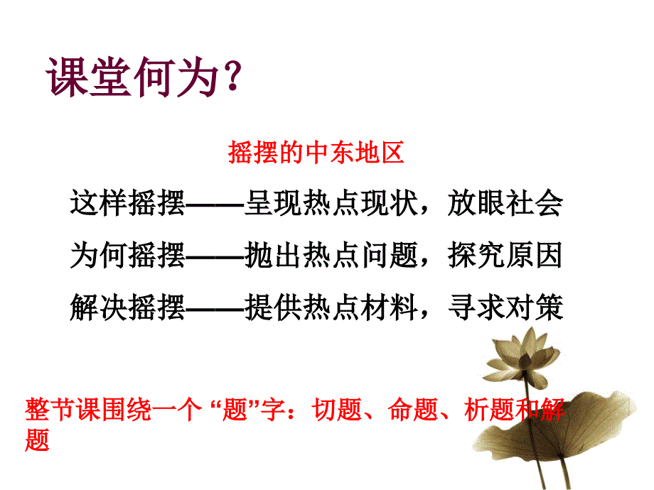 以《摇摆的中东地区》为例谈热点复习_第4页