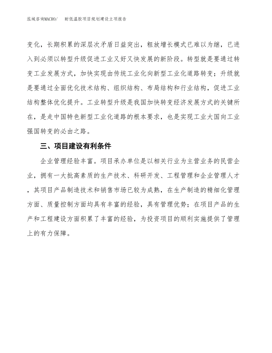 耐低温胶项目规划建设立项报告_第4页