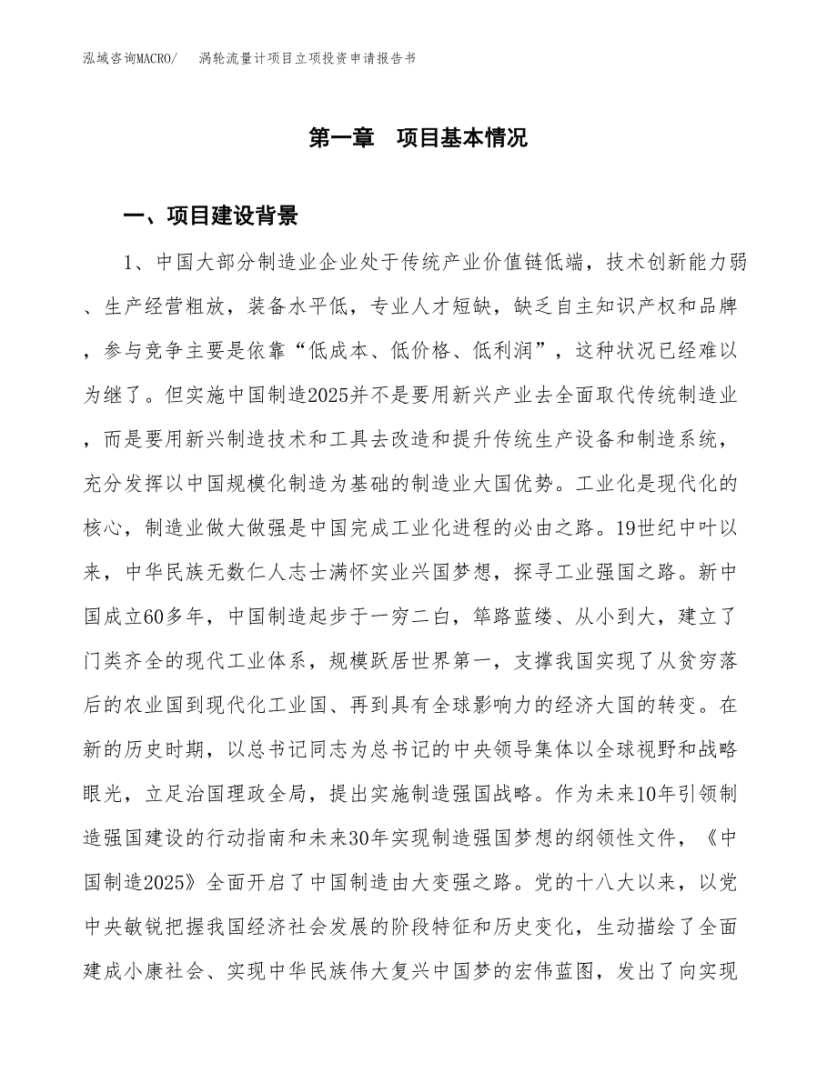 涡轮流量计项目立项投资申请报告书.docx_第2页