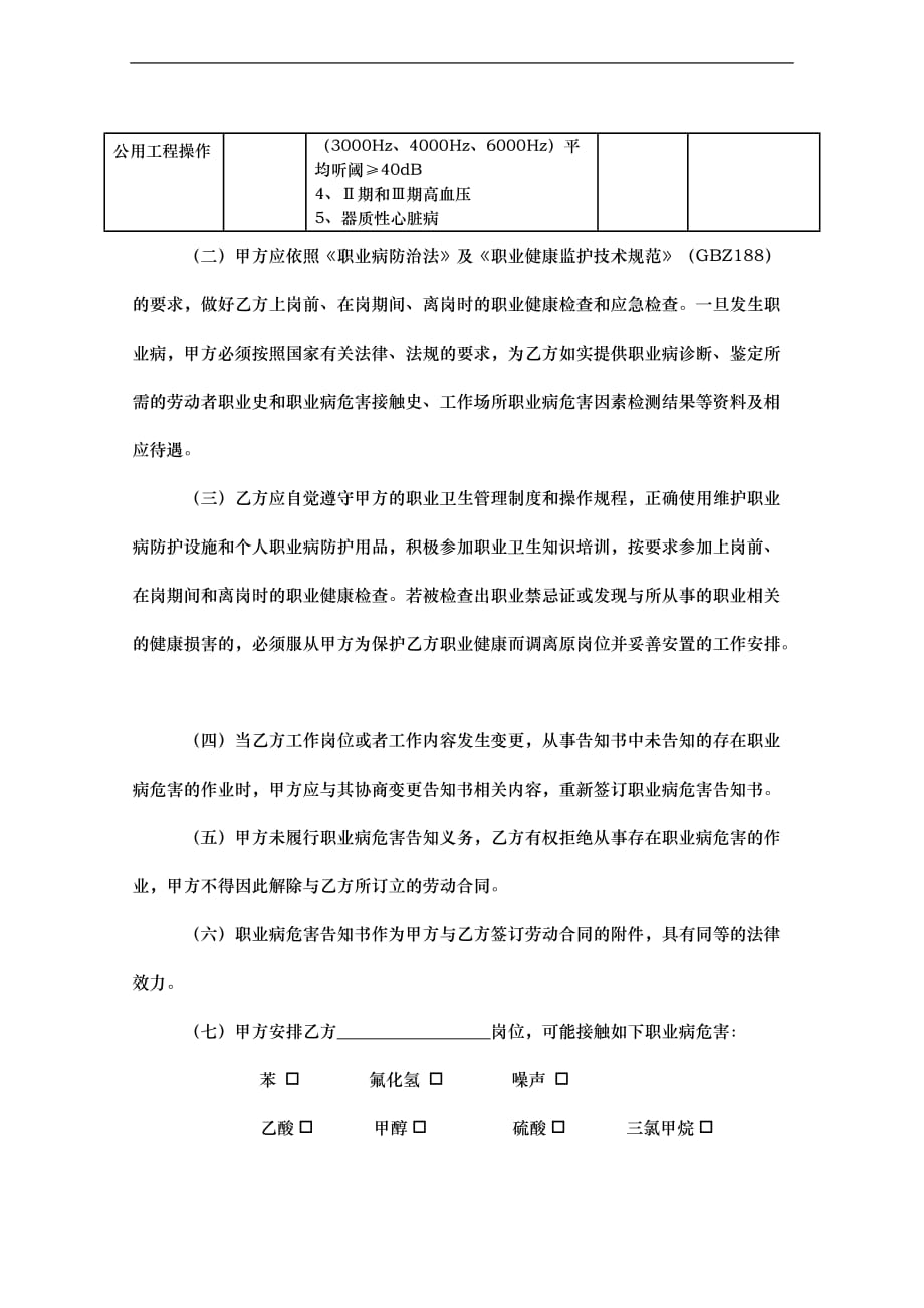 职业病危害告知书(正反打印）_第2页